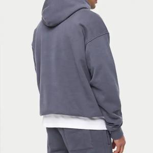 Pull à capuche épais en coton polaire brodé pour l'hiver coupe ample personnalisé-Unisexe - Product Image 1