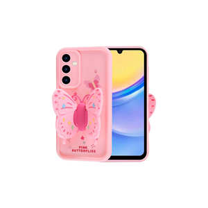 Coque en silicone rose clair SNEL Kapya pour Samsung Galaxy A15 avec protection de l'appareil photo et motif de personnage, compatible A03S A24 A22 A21S - Product Image 4