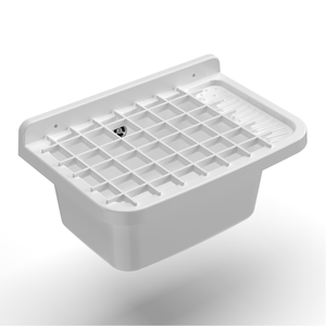 Lavandino in Resina Ecologica Mongardi, Design Moderno a Parete, Resistente agli Acidi, Facile da Pulire, per Interni/Esterni, 50L X 33.5P X 24H - Product Image 1