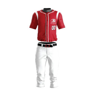 Ensemble d'uniformes de baseball/softball pour hommes personnalisés de haute qualité Design élégant et ajusté Respirant Nouvel uniforme de baseball à la mode - Product Image 4