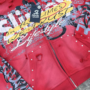 เสื้อมีฮู้ดสำหรับผู้ชายผ้าฝ้ายมีฉลากตามสั่งใหม่ล่าสุด - Product Image 5