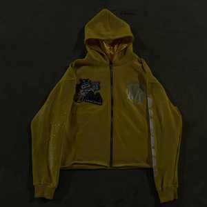 Chándal con Capucha para Hombre, Estilo Holgado, Bordado Desgastado, Teñido, Decolorado por el Sol, Forrado de Felpa de Poliéster/Algodón, para Invierno, Venta al Por Mayor - Product Image 2