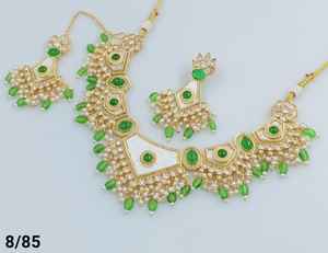 Indan Wholesale 2024 Latest Fashion Traditional Gold Plated <b>Pearl</b> Choker <b>Necklace</b> <b>Set</b> for Women - Product Image 4