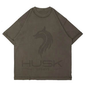 T-shirts personnalisés 100% coton T-shirt délavé vintage surdimensionné à épaules tombantes - Product Image 4