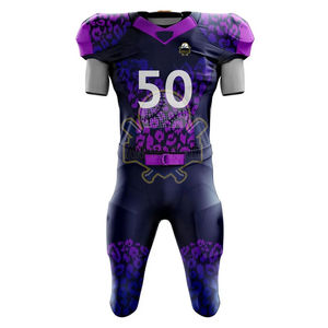 Tenue d'équipe de football américain personnalisée en sublimation, design haut de gamme, collection 2025, vente en gros, ensemble maillot et pantalon - Product Image 1