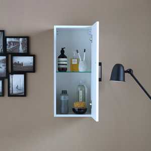 Reversible Door <b>Bathroom</b> <b>Cabinet</b> with Ravenna Handle White & Black Export Bath & Toilet Supplies - Product Image 3
