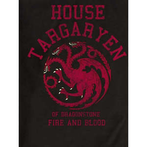 T-shirt in jersey con grafica della casa Targaryen X-Large da uomo di Ripple Junction Game of Thrones-Nero - Product Image 2