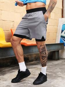 กางเกงรัดรูปวิ่งแห้งเร็วสำหรับผู้ชายและกางเกงขาสั้นรัดกล้ามเนื้อสำหรับออกกำลังกาย ฟิตเนส วิ่งจ๊อกกิ้ง ชุดกีฬาเพื่อประสิทธิภาพสูง - Product Image 3