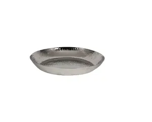 Bandeja de servicio de metal en aluminio de estilo clásico, juego de bandeja de servicio con acabado chapado en oro para café, comida, desayuno, cena - Product Image 6