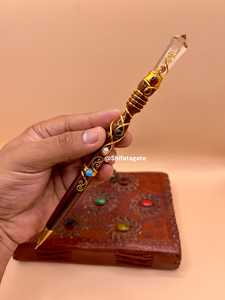 Bolígrafo de cristal de cuarzo transparente hecho a mano al por mayor, piedra curativa Natural, herramienta de escritura para meditación, Reiki, Diario Espiritual y regalo - Product Image 6