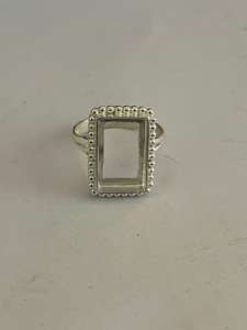 Anillo de banda de vástago dividido de alambre de cuerda de Plata de Ley 925, bisel rectangular, suministros para manualidades de resina en blanco, anillo hecho a mano DIY, bisel de joyería - Product Image 2