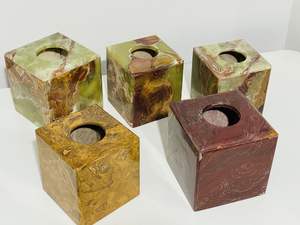 Cubierta de caja de pañuelos de ónix marrón múltiple, caja de pañuelos pulida de ónix Crafter de mármol, caja de pañuelos de mármol pulido - Product Image 5