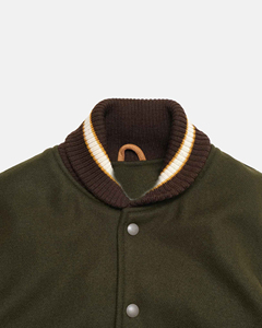 2025 parches bordados personalizados a prueba de viento nuevo Letterman béisbol cuero manga lana cuerpo bombardero poliéster chaquetas Casuales - Product Image 3