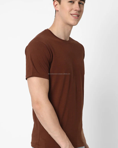 T-shirts pour hommes grandes tailles 100 % coton avec logo frontal, tissu moyen à lourd, respirant, motif uni, faible MOQ - Product Image 3