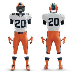 Vêtements de sport de haute qualité, maillots personnalisés avec logo par sublimation, 100% polyester, uniformes de football américain imprimés, ensemble court et respirant - Product Image 5