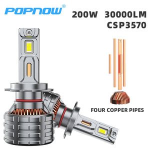 ไฟหน้ารถ LED H7ท่อทองแดง4ท่อสว่างมาก HB3 HB4ไฟหน้ารถ H4 H11 9005 9006 9012 200W - Product Image 2