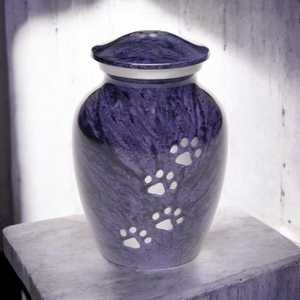 Personalized Metal <b>Pet</b> <b>Urn</b> Ascending Paw Print with Angel Wings Small Memorial <b>Casket</b> with Engraving - Product Image 3