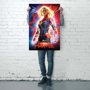 Affiche moderne Captain Marvel : Design « Plus haut, plus loin, plus rapide » pour décoration murale - Product Image 4