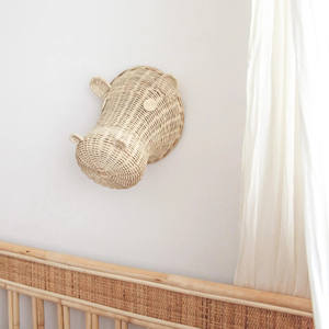 GLORIA หวายสไตล์ฮิปโปโปเตมัสตกแต่งผนังดีไซน์แบบชนบทของตกแต่งผนังแบบแฮนด์เมดสไตล์เวียดนาม - Product Image 4