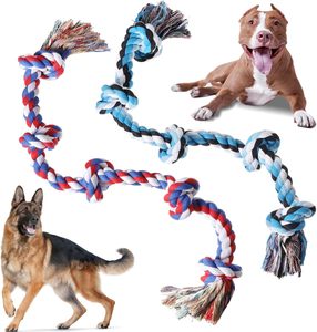 Prix d'usine directs jouets à mâcher en corde pour chien à 5 nœuds durables et robustes pour chiots et chiens adultes mâcheurs agressifs multi-couleurs - Product Image 1
