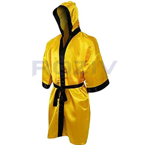 Robe de boxe personnalisée de haute qualité avec logo en tissu, nouvelle arrivée, robes de boxe personnalisées, toutes les couleurs, fabriquées au Pakistan, polyester/nylon - Product Image 1