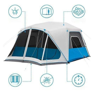 Tente pop-up instantanée de 14x10 pieds avec éclairage LED, protection contre les intempéries et capacité de plusieurs pièces - Product Image 3