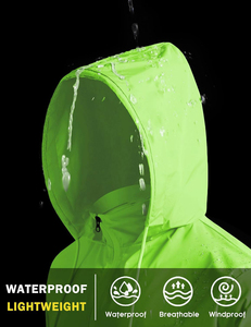 Chaqueta Impermeable y Transpirable con Capucha para Hombre, Estilo Urbano, 100% Nailon, Antibacteriana, Ideal para Diversas Actividades al Aire Libre - Product Image 3