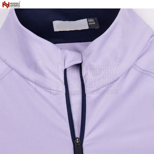 Gran oferta de camisetas deportivas con media cremallera para hombre, último diseño cómodo hecho de poliéster/algodón a la venta - Product Image 6