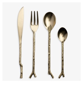 Ensemble de couverts en laiton Nouveau design Ensemble de couverts plaqué or pour hôtel et restaurant Ensemble de couverts d'occasion au meilleur prix. - Product Image 3