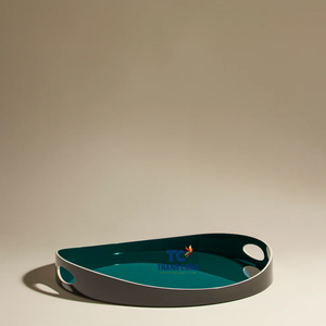 Plateau de service en bois laqué fait à la main de meilleure qualité plateaux de service de couleur les plus récents pour la vaisselle de restaurant alimentaire Fabriqué au Vietnam - Product Image 4