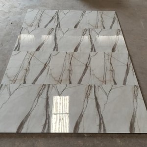 กระเบื้องปูพื้นพอร์ซเลนเคลือบเงาขนาด600x600มม. พื้นผิวมันวาวกระเบื้องปูพื้นสีขาว60x60ซม. กระเบื้องสี่เหลี่ยม - Product Image 3