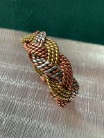Classique Pur Cuivre Hommes Bracelet Corde Torsadée Conception Lourde Manchette Vintage Mode Bracelets Agate Thérapie Yoga Bracelets Bandes gratuites