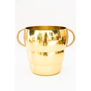 Classic Champagne Ice Bucket Golden Finishing Brass Oval Wine Cooler <b>Beer</b> <b>Chiller</b> With Handle for Party Ware Ice Bucket - Product Image 4