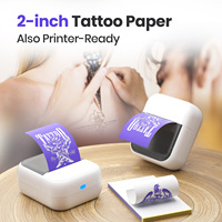 Mini Impresora Térmica 2 en 1 para Etiquetas y Plantillas de Tatuajes, Multifuncional y Portátil para Teléfono/PC, con Etiquetas Incluidas