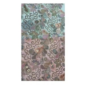 Tissu georgette polyester de créateur le plus vendu pour vêtements tissu de broderie pour robe du fournisseur indien - Product Image 1