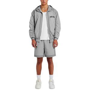 2026 <b>Men's</b> Windbreaker <b>Zip</b> Up jacket <b>Short</b> Sets Nylon Custom Made <b>Shorts</b> Set <b>Men</b> Polyester <b>Men's</b> <b>Shorts</b> Windbreaker Set - Product Image 1