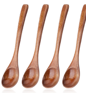 Cuillère à dessert en bois écologique, finition miroir, design moderne et luxueux, compatible lave-vaisselle, design personnalisé, prix bas - Product Image 2