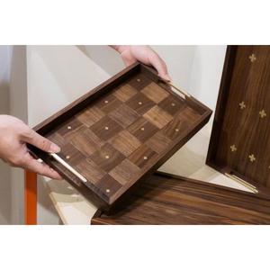 ถาดเสิร์ฟไม้อเนกประสงค์กันน้ำทนทานพร้อมที่จับเป็นมิตรกับสิ่งแวดล้อมสำหรับร้านอาหารและการจัดเก็บ - Product Image 5