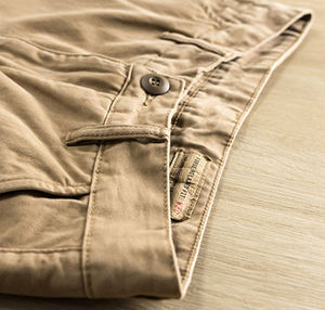 Listo para enviar Moda Hombre Bermudas Chino Shorts Verano Hombres Outdoor Chino Shorts Pantalones cortos bordados impresos a medida - Product Image 2