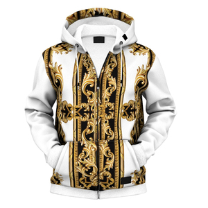 เสื้อฮู้ดพิมพ์ลายสำหรับผู้ชายเสื้อสวมหัวมีซิปแบบลำลอง - Product Image 4