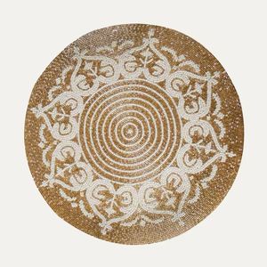 Sets de table ronds perlés de créateur dernier cri Tapis et dessous de verre Tapis de table de la plus haute qualité pour la décoration de table - Product Image 2