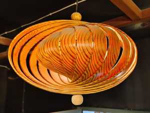 Premium Pine Wood Hanging <b>Light</b> for Decorative Lighting in Homes Cafes Offices-for Ceiling Installation - Product Image 5