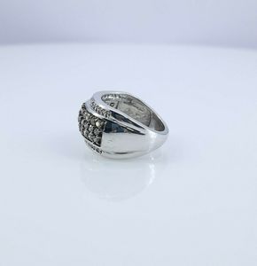 Bague de fiançailles en argent JEWELSPAARK avec diamant brun naturel de 1,88 ct, à plusieurs rangs et large bande - Bijoux tendance pour femmes, pour mariage et anniversaire - Product Image 4