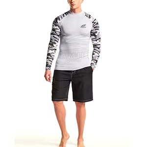 High Quality Men's <b>Long</b> <b>Sleeve</b> <b>Compression</b> <b>Shirt</b> Breathable Gym Wear with Solid Pattern 100% Cotton Material New Style - Product Image 2