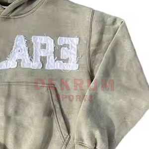 Meilleur fabricant de sweats à capuche en coton/polyester de haute qualité, personnalisés, unis, d'hiver, avec broderie effet vieilli pour hommes, prix de gros - Product Image 3