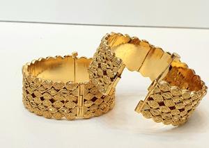 Pulseras de Latón Inoxidable Chapadas en Oro de 24K al por Mayor, Joyería de Moda Elegante de Alta Calidad - Product Image 3