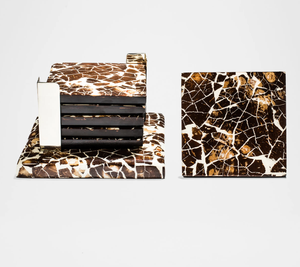 Posavasos de piedra cuadrada de diseño único, para el hogar Decoración elegante y el bar, alfombrillas y almohadillas para bebidas frías y calientes - Product Image 1