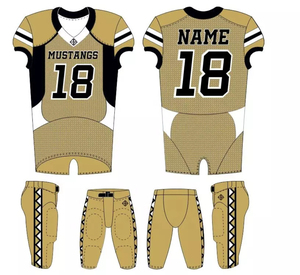 Últimos diseños Tops Uniforme de fútbol americano Jersey de fútbol americano bordado sublimado de alta calidad con pantalones acolchados - Product Image 2