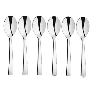 Juego de 6 cucharas de café Mirage de acero inoxidable cromado pulido de 11 cm-F17PN0622 - Product Image 1