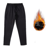 Pantalon de sport décontracté pour homme, personnalisé OEM, imprimé sérigraphié, anti-transpiration, anti-boulochage, grande taille, coupe ajustée, doublure polaire tricotée
